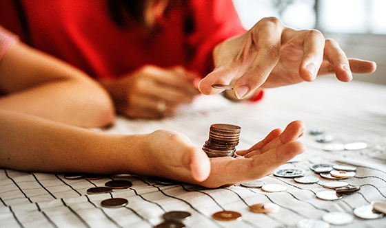 People counting money