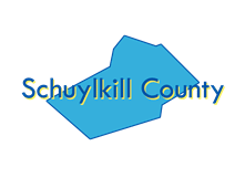 Area outline of Schuylkill County