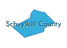 Area outline of Schuylkill County