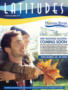 Fourth Quarter 2017 Newsletter with a lady on a gentleman's back holding leaves. A headline reads "New Frackville Location Coming Soon"