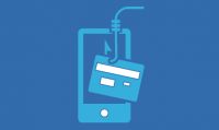 SMishing_BlueBack copy smartphone with fishing hook pulling private card info out of screen