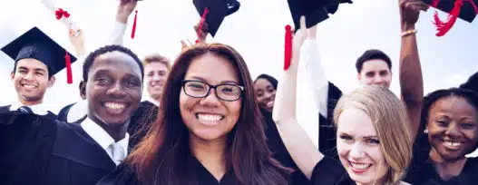 Group of Diverse International Students Celebrating Graduation